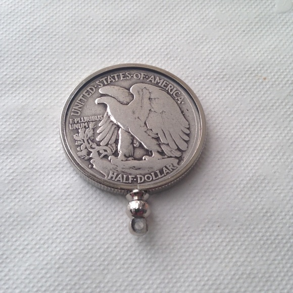 1936 Silver Half Dollar Coin, 18in 925 Chain - Picture 5 of 8